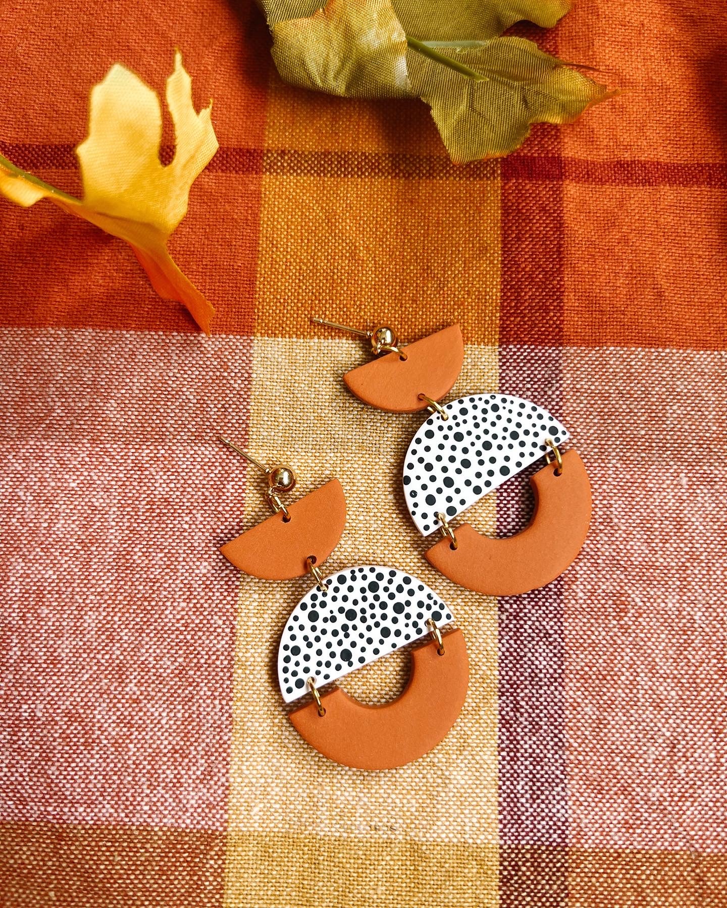 Sydney Eclipse Earring - Fall Orange