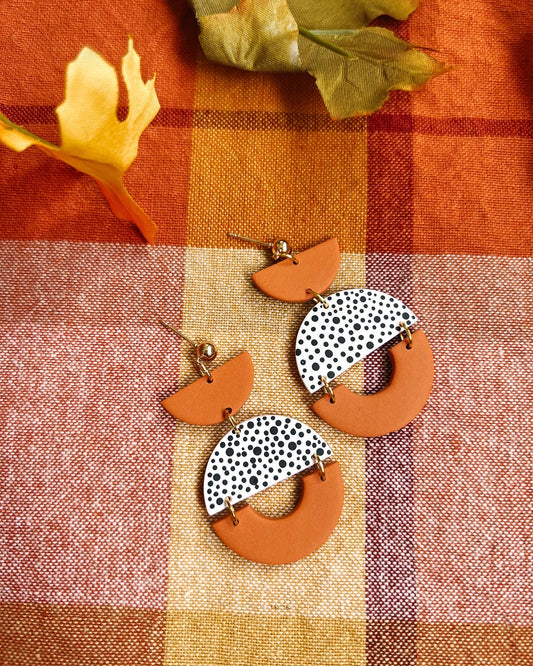 Sydney Eclipse Earring - Fall Orange